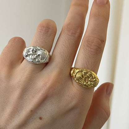 ATLANTIS rings silver and gold intricate 